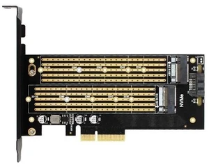 SK7 M.2 NVMe SSD NGFF TO PCI-E Riser Card X4 Adapter M Key B KEY Dual Interface Card Support PCI Express3.0 Dual Voltage 12V+3.3V SATA3 SK7 M.2 NVMe SSD NGFF TO PCI-E Riser Card X4 Adapter M Key B KEY Dual Interface Card Support PCI Express3.0 Dual Voltage 12V+3.3V SATA3
