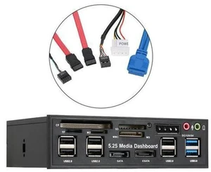 Card Reader USB 3.0 Front Panel Hub eSATA SATA Port Internal Card Reader PC Dashboard Media Front Panel Audio Card Reader USB 3.0 Front Panel Hub eSATA SATA Port Internal Card Reader PC Dashboard Media Front Panel Audio