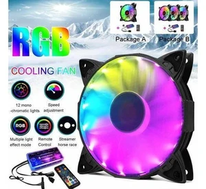 120mm 6 Pin RGB Computer Case Cooling Fan Computer Case Fan Silent CPU Cooling Fan PC Cooler Fan Adjust Color RGB Fan DC 12V 120mm 6 Pin RGB Computer Case Cooling Fan Computer Case Fan Silent CPU Cooling Fan PC Cooler Fan Adjust Color RGB Fan DC 12V
