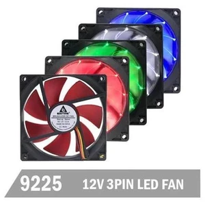LED Light 92mm 12V 3Pin 9225S 92x92x25mm PC Case Cooler Cooling Fan LED Light 92mm 12V 3Pin 9225S 92x92x25mm PC Case Cooler Cooling Fan