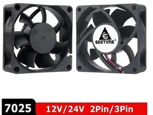 2Pcs/Lot 70MM 7CM 7025 DC 12V 24V 2Pin 3 Pin Computer CPU Cooler Cooling Fan 70x70x25mm 2Pcs/Lot 70MM 7CM 7025 DC 12V 24V 2Pin 3 Pin Computer CPU Cooler Cooling Fan 70x70x25mm