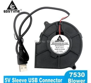 1Pieces 75mm 5V USB 75x30mm 7530s Heatsink Radiator Brushless DC Cooler Cooling Exhaust Blower Fan 1Pieces 75mm 5V USB 75x30mm 7530s Heatsink Radiator Brushless DC Cooler Cooling Exhaust Blower Fan