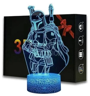3D illusion LED Night Lights Star Series The Mandalorian Desk Lamp Boba Fett Wars Model Lampen For kids Birthday Xmas Gifts 3D illusion LED Night Lights Star Series The Mandalorian Desk Lamp Boba Fett Wars Model Lampen For kids Birthday Xmas Gifts