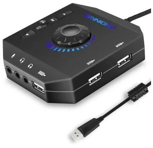 Computer USB Sound Card 7.1 Channel Audio Adapter Converter Audio Interface for PC Laptop External Sound Card Computer USB Sound Card 7.1 Channel Audio Adapter Converter Audio Interface for PC Laptop External Sound Card