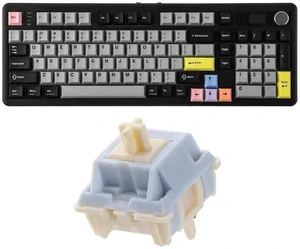 TH99 PRO 96% Mechanical Keyboard with Screen & Knob+Silent Mechanical Keyboard Switches Set - 35 Pieces Factory Pre-Lubed TH99 PRO 96% Mechanical Keyboard with Screen & Knob+Silent Mechanical Keyboard Switches Set - 35 Pieces Factory Pre-Lubed