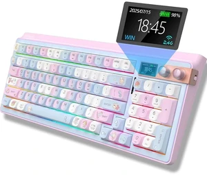 H98 Wireless Mechanical Keyboard,96-Key Hot-Swappable Wired Gaming Keyboard,Tri-Mode Bluetooth 5.0 2 H98 Wireless Mechanical Keyboard,96-Key Hot-Swappable Wired Gaming Keyboard,Tri-Mode Bluetooth 5.0 2