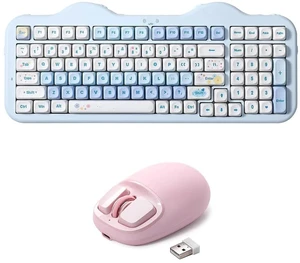 C98 Wireless Mechanical Keyboard (Blue, Milk V2 Linear Switch), YUNZll C1 Silicone Wireless Mouse(Pi C98 Wireless Mechanical Keyboard (Blue, Milk V2 Linear Switch), YUNZll C1 Silicone Wireless Mouse(Pi