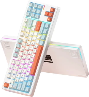 Impact80 Tri-Mode Wireless Mechanical Keyboard,USB-C Wired, Hot-Swappable 87 Keys Gasket Mount, RGB Light Bar, 8000mAh Battery, QMK/VIA Compatible RS8 Keyboard for Windows/Mac (Pro Sunset) Impact80 Tri-Mode Wireless Mechanical Keyboard,USB-C Wired, Hot-Swappable 87 Keys Gasket Mount, RGB Light Bar, 8000mAh Battery, QMK/VIA Compatible RS8 Keyboard for Windows/Mac (Pro Sunset)