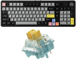 TH99 PRO 96% Mechanical Keyboard with Screen & Knob+Sea Salt V3 Silent Mechanical Keyboard Switches Set TH99 PRO 96% Mechanical Keyboard with Screen & Knob+Sea Salt V3 Silent Mechanical Keyboard Switches Set