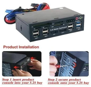 5.25inch Front Panel Internal PC Accessories All In 1 Media Dashboard Hub Multifuntion Card Reader Optical Drive Computer Audio 5.25inch Front Panel Internal PC Accessories All In 1 Media Dashboard Hub Multifuntion Card Reader Optical Drive Computer Audio