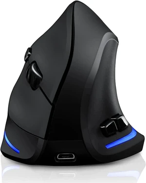 TRELC Wireless Mouse Tri-Mode (BT 5.0/3.0+2.4GHz), Ergonomic Vertical Mouses with 3 Adjustable DPI, Rechargeable Optical Wireless Mice for 3 Devices, 7 Buttons for PC, Desktop, Laptop, Tablet (Black) TRELC Wireless Mouse Tri-Mode (BT 5.0/3.0+2.4GHz), Ergonomic Vertical Mouses with 3 Adjustable DPI, Rechargeable Optical Wireless Mice for 3 Devices, 7 Buttons for PC, Desktop, Laptop, Tablet (Black)
