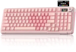 A99 Pro Wireless Gaming Keyboard with LCD Screen & Metal Knob, 96% Layout Mechanical Keyboard, 2.4GH A99 Pro Wireless Gaming Keyboard with LCD Screen & Metal Knob, 96% Layout Mechanical Keyboard, 2.4GH