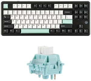 AJAZZ AK870 V2 TKL Gasket Mechanical Keyboard with LEOBOG Ice Vein 100 Pcs 42gf Linear Keyboard Swit AJAZZ AK870 V2 TKL Gasket Mechanical Keyboard with LEOBOG Ice Vein 100 Pcs 42gf Linear Keyboard Swit