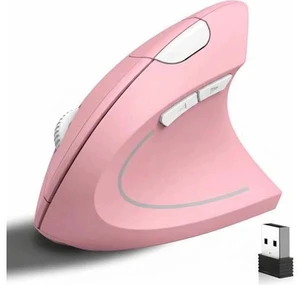 Ergonomic Vertical Wireless Mouse Stylish Rechargeable 2.4G Optical Mice Cordless Mouse with USB Receiver, 800/1200 /1600 DPI, 5 Buttons for Laptop,PC,Mac,Computer (Pink) Ergonomic Vertical Wireless Mouse Stylish Rechargeable 2.4G Optical Mice Cordless Mouse with USB Receiver, 800/1200 /1600 DPI, 5 Buttons for Laptop,PC,Mac,Computer (Pink)
