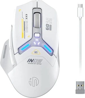 IN9 Wireless Gaming Mouse, Real Tri-Mode 2.4G Wireless/Type-C Wired/Bluetooth Mouse, 10k DPl, Fully Programmable, RGB Lighting, Hyperspeed Rechargeable Wireless Mouse for Laptop PC Computer Mac IN9 Wireless Gaming Mouse, Real Tri-Mode 2.4G Wireless/Type-C Wired/Bluetooth Mouse, 10k DPl, Fully Programmable, RGB Lighting, Hyperspeed Rechargeable Wireless Mouse for Laptop PC Computer Mac