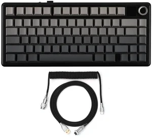X Aula F75 MAX Wireless Mechanical Keyboard with TFT Screen and Knob+Mix 1.8m Coiled Keyboard Cable, USB C to USB A TPU Cable for Mechanical Gaming Keyboard X Aula F75 MAX Wireless Mechanical Keyboard with TFT Screen and Knob+Mix 1.8m Coiled Keyboard Cable, USB C to USB A TPU Cable for Mechanical Gaming Keyboard