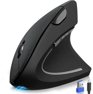 Ergonomic Mouse Rechargeable 2.4G+Bluetooth Vertical Mice 6 DPI Adjustable Wireless Optical Carpal Tunnel Mouse Right Hand Multi Device for Laptop PC Computer MacBook iPad - Black Ergonomic Mouse Rechargeable 2.4G+Bluetooth Vertical Mice 6 DPI Adjustable Wireless Optical Carpal Tunnel Mouse Right Hand Multi Device for Laptop PC Computer MacBook iPad - Black