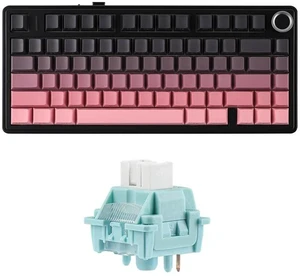 Aula F75 PRO 75% Gaming Keyboard with LEOBOG Ice Vein 100 Pcs 42gf Linear Keyboard Switches Aula F75 PRO 75% Gaming Keyboard with LEOBOG Ice Vein 100 Pcs 42gf Linear Keyboard Switches