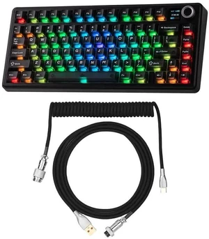 X Aula F75 MAX Wireless Mechanical Keyboard with TFT Screen and Knob+Mix 1.8m Coiled Keyboard Cable X Aula F75 MAX Wireless Mechanical Keyboard with TFT Screen and Knob+Mix 1.8m Coiled Keyboard Cable