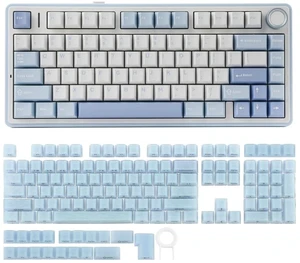 x Aula F75 Gasket Mechanical Keyboard+Frost Jelly Keycaps Set - 126 Keys Forged Carbon Fiber Keycaps x Aula F75 Gasket Mechanical Keyboard+Frost Jelly Keycaps Set - 126 Keys Forged Carbon Fiber Keycaps
