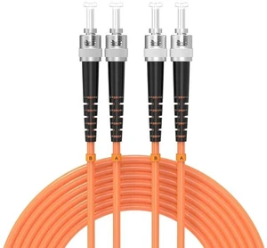 50Meters 165ft ST/UPC-ST/UPC Multi-Mode Fiber Optic Cable ST to ST OM1 Jumper Optical Patch Cord Duplex 62.5/125um Orange ST-ST 50Meters 165ft ST/UPC-ST/UPC Multi-Mode Fiber Optic Cable ST to ST OM1 Jumper Optical Patch Cord Duplex 62.5/125um Orange ST-ST