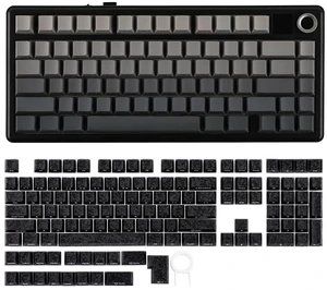 X Aula F75 MAX Wireless Mechanical Keyboard with TFT Screen and Knob+Frost Jelly Keycaps Set - 126 Keys Forged Carbon Fiber Keycaps X Aula F75 MAX Wireless Mechanical Keyboard with TFT Screen and Knob+Frost Jelly Keycaps Set - 126 Keys Forged Carbon Fiber Keycaps
