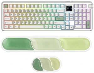 RT100 PRO Wireless Gaming Keyboard with 1.54" Screen&Knob+CloudGel Wrist Rest for Keyboard and Mouse RT100 PRO Wireless Gaming Keyboard with 1.54" Screen&Knob+CloudGel Wrist Rest for Keyboard and Mouse
