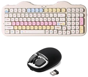 C98 Wireless Mechanical Keyboard(Beige, Candy Linear Switch), YUNZll C1 Silicone Wireless Mouse (Bla C98 Wireless Mechanical Keyboard(Beige, Candy Linear Switch), YUNZll C1 Silicone Wireless Mouse (Bla