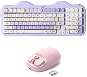 C98 Wireless Mechanical Keyboard (Purple, Candy Linear Switch), YUNZll C1 Silicone Wireless Mouse(Pi C98 Wireless Mechanical Keyboard (Purple, Candy Linear Switch), YUNZll C1 Silicone Wireless Mouse(Pi