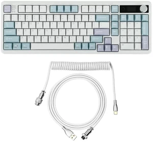 TH99 PRO 96% Mechanical Keyboard with Screen & Knob+Mix 1.8m Coiled Keyboard Cable TH99 PRO 96% Mechanical Keyboard with Screen & Knob+Mix 1.8m Coiled Keyboard Cable