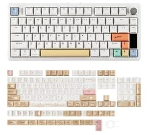 TH80 V2 PRO Wireless Gaming Keyboard with Screen&Knob+Opalux Keycaps Set - 134 Keys PBT Keycaps with Exquisite Seashell Pattern TH80 V2 PRO Wireless Gaming Keyboard with Screen&Knob+Opalux Keycaps Set - 134 Keys PBT Keycaps with Exquisite Seashell Pattern