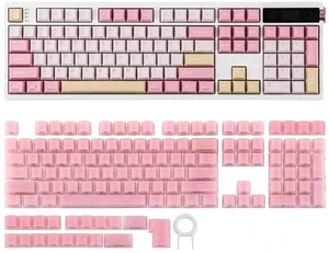 TH108 PRO Full Size Mechanical Keyboard with Screen & Knob+Frost Jelly Keycaps Set - 126 Keys Forged Carbon Fiber Keycaps TH108 PRO Full Size Mechanical Keyboard with Screen & Knob+Frost Jelly Keycaps Set - 126 Keys Forged Carbon Fiber Keycaps