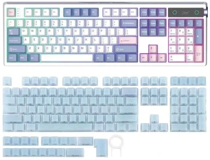 TH108 PRO Full Size Mechanical Keyboard with Screen & Knob+Frost Jelly Keycaps Set - 126 Keys Forged Carbon Fiber Keycaps TH108 PRO Full Size Mechanical Keyboard with Screen & Knob+Frost Jelly Keycaps Set - 126 Keys Forged Carbon Fiber Keycaps