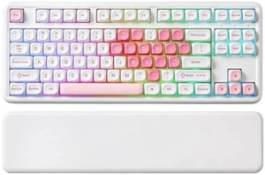 B87 Wireless Mechanical Keyboard,QMK/VIA Programmable,TKL Layout 87 Keys,BT/2.4G/USB-C,Hot Swap Gask B87 Wireless Mechanical Keyboard,QMK/VIA Programmable,TKL Layout 87 Keys,BT/2.4G/USB-C,Hot Swap Gask