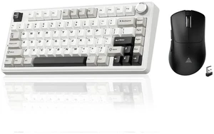 A75 and SM805, Wireless Keyboard and Mouse Combo for Gaming (A75 White & SM805 Black) A75 and SM805, Wireless Keyboard and Mouse Combo for Gaming (A75 White & SM805 Black)