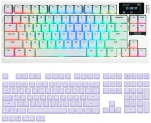 G84 PRO Wireless Gaming Keyboard with Screen&Knob+AegisSil Keycap Set, Silicone Material G84 PRO Wireless Gaming Keyboard with Screen&Knob+AegisSil Keycap Set, Silicone Material