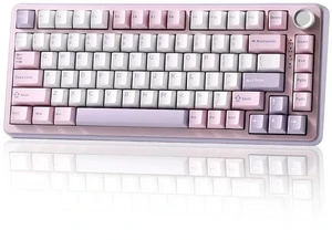 B75 PRO Wireless Mechanical Keyboard,75% Layout with Knob,Hot Swap Gasket Custom Structure,Creamy Pr B75 PRO Wireless Mechanical Keyboard,75% Layout with Knob,Hot Swap Gasket Custom Structure,Creamy Pr