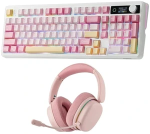 TH99 PRO 96% Mechanical Keyboard with Screen & Knob+G7 Pro Wireless Gaming Headset TH99 PRO 96% Mechanical Keyboard with Screen & Knob+G7 Pro Wireless Gaming Headset