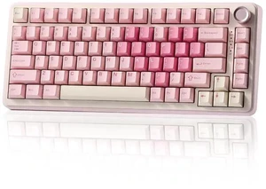 B75 PRO Wireless Mechanical Keyboard,75% Layout with Knob,Hot Swap Gasket Custom Structure,Creamy Pr B75 PRO Wireless Mechanical Keyboard,75% Layout with Knob,Hot Swap Gasket Custom Structure,Creamy Pr