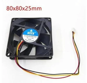 80x80x25mm 12V PC Cooling Fan Portable Cooler Fan Ball Bearing 3 Pin 2Pin Connector 80x80x25mm 12V PC Cooling Fan Portable Cooler Fan Ball Bearing 3 Pin 2Pin Connector