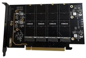 FOR M.2 NVME to PCIe 4.0 X16 Adapter Card Supports 4 NVMe M.2 2280 Supports Bifurcation Raid FOR M.2 NVME to PCIe 4.0 X16 Adapter Card Supports 4 NVMe M.2 2280 Supports Bifurcation Raid