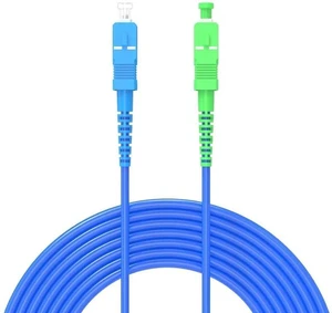 Fiber Optic Internet Cable 10Meters/32ft Indoor Armored SC/UPC to SC/APC Fiber Patch Cable, Single Mode Fiber Jumper Simplex - 9/125m -OS1/OS2 Compatible,LSZH Blue Fiber Optic Internet Cable 10Meters/32ft Indoor Armored SC/UPC to SC/APC Fiber Patch Cable, Single Mode Fiber Jumper Simplex - 9/125m -OS1/OS2 Compatible,LSZH Blue