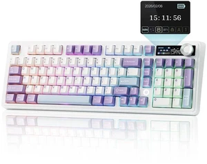 AJAZZ AK980 V2 Mechanical Gaming Keyboard with Display Screen, 10000mAh Battery, 98% Wireless Keyboa AJAZZ AK980 V2 Mechanical Gaming Keyboard with Display Screen, 10000mAh Battery, 98% Wireless Keyboa