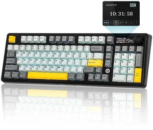 AJAZZ AK980 V2 Mechanical Gaming Keyboard with Display Screen, 10000mAh Battery, 98% Wireless Keyboa AJAZZ AK980 V2 Mechanical Gaming Keyboard with Display Screen, 10000mAh Battery, 98% Wireless Keyboa