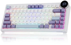 AJAZZ AK820V2 75% Wireless Gaming Keyboard with 0.9 TFT Display Screen & Knob, Gasket Mechanical Cr AJAZZ AK820V2 75% Wireless Gaming Keyboard with 0.9 TFT Display Screen & Knob, Gasket Mechanical Cr