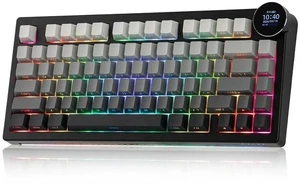 AJAZZ AK820V2 75% Wireless Gaming Keyboard with 0.9 TFT Display Screen & Knob, Gasket Mechanical Cr AJAZZ AK820V2 75% Wireless Gaming Keyboard with 0.9 TFT Display Screen & Knob, Gasket Mechanical Cr