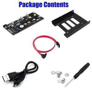 M.2 to USB SATA Adapter NGFF SATA-Bus M.2 KEY B to SATA 2.5 with USB 2.0 and 3.5 HDD Bracket Adapter Raiser for 2230-2280 M2 SSD M.2 to USB SATA Adapter NGFF SATA-Bus M.2 KEY B to SATA 2.5 with USB 2.0 and 3.5 HDD Bracket Adapter Raiser for 2230-2280 M2 SSD