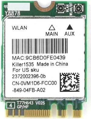 Killer 1535 QCNFA364A 802.11ac NGFF WiFi Card 867mbps For MSI GT72 GT80 GS60 GE62 GE72 PE60 PE70 / Dell Alienware 13 R2 17 Kill Killer 1535 QCNFA364A 802.11ac NGFF WiFi Card 867mbps For MSI GT72 GT80 GS60 GE62 GE72 PE60 PE70 / Dell Alienware 13 R2 17 Kill