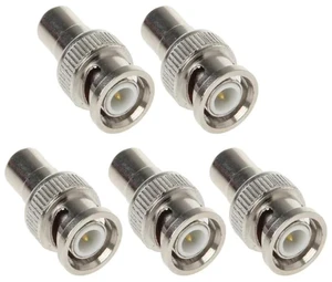 for 5X BNC Male to RCA Female Coaxial Connector Adapter for Surveillance Video for 5X BNC Male to RCA Female Coaxial Connector Adapter for Surveillance Video