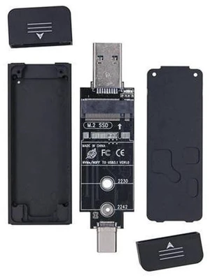 Combo Type-C & USB3.0 to NVME M-key M.2 NGFF SATA SSD PCBA Case 2230/2242mm Adapter RTL9210B Chipset Combo Type-C & USB3.0 to NVME M-key M.2 NGFF SATA SSD PCBA Case 2230/2242mm Adapter RTL9210B Chipset